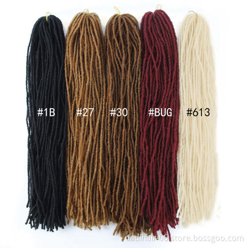 synthetic Dreadlocks Hair Extensions 18inch Handmade Goddess Locs thin Crochet Braids Locks Extensions 60 strands 90g